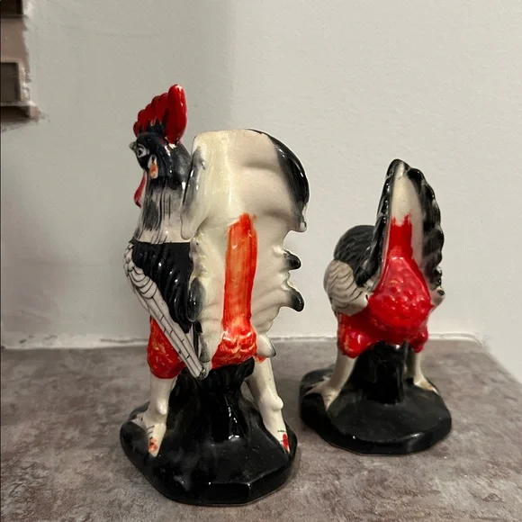 Colorful Rooster and Hen Figurine Set - Picture 5 of 5